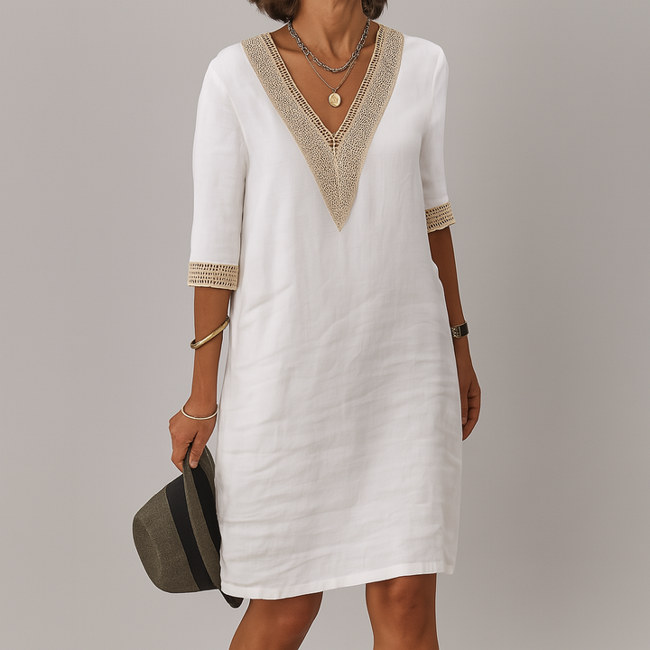Eloria™ | Elegant Linen Summer Dress