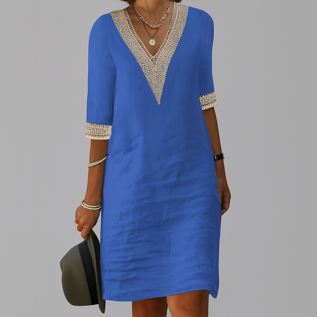 Eloria™ | Elegant Linen Summer Dress
