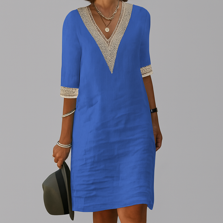 Eloria™ | Elegant Linen Summer Dress