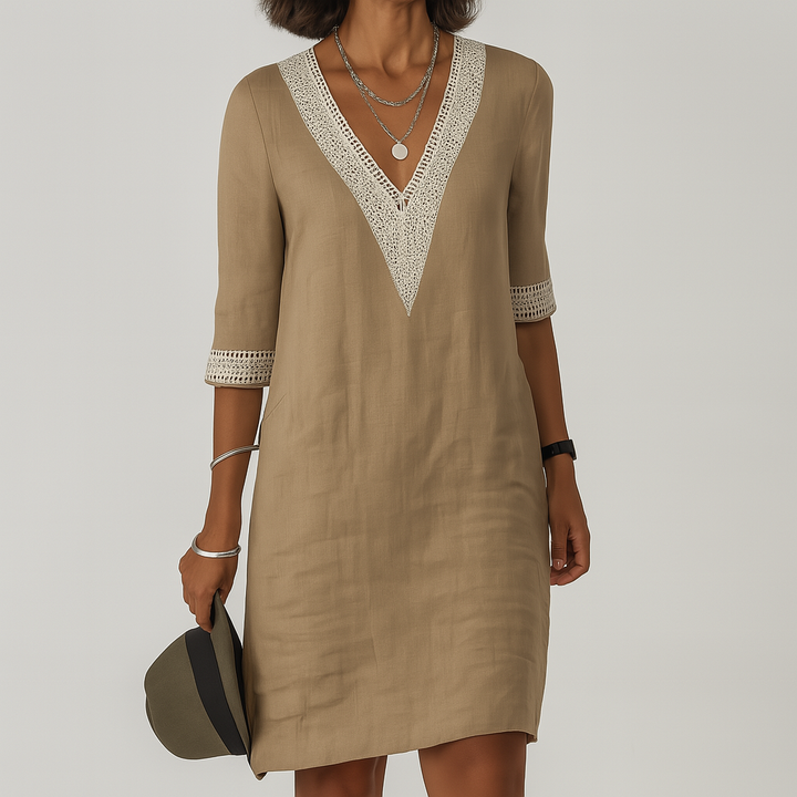 Eloria™ | Elegant Linen Summer Dress