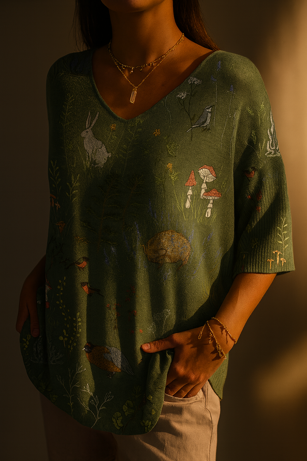Rosalie | Vintage Floral Knit Top