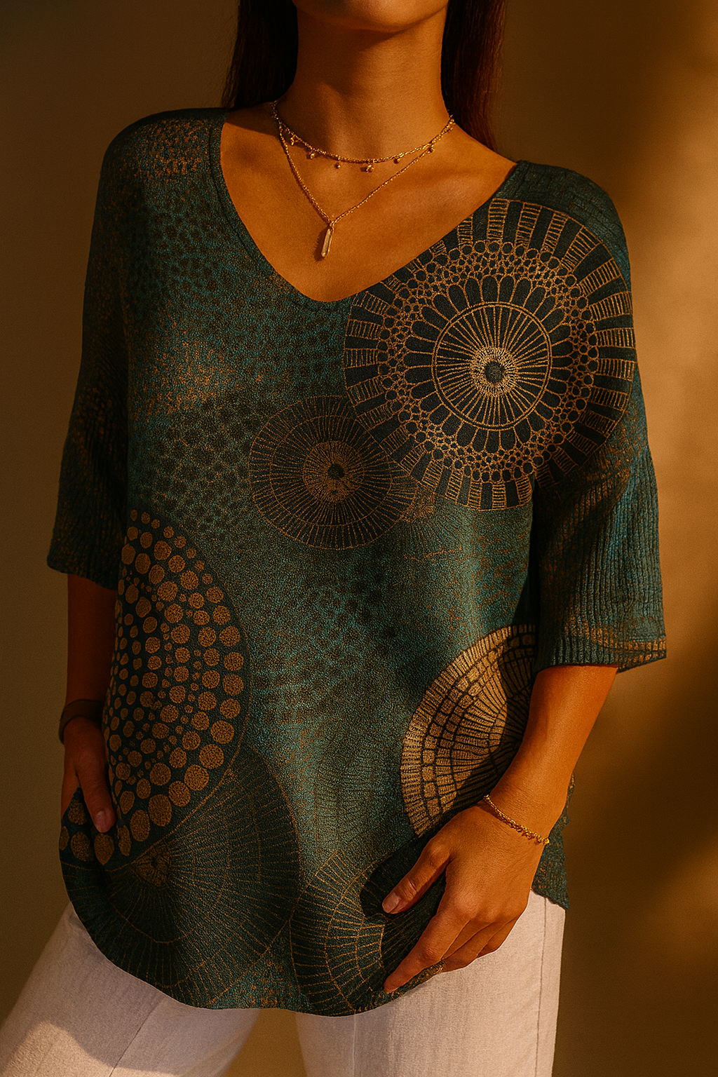 Amara | Vintage Floral Knit Top