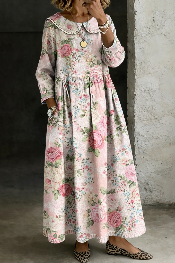 Brooklyn | Soft Floral Denim Day Dress & Blouse & Top