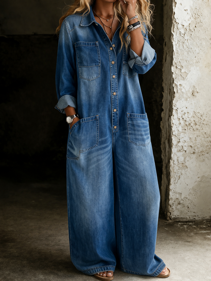 Lena | Soft Everyday Denim Jumpsuit