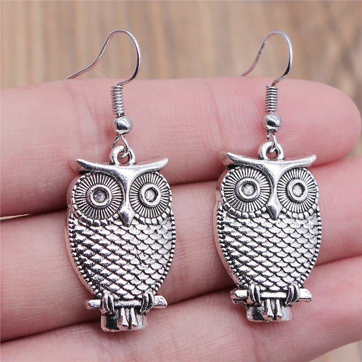 Vintage Owl Bohemian Dangle Earrings