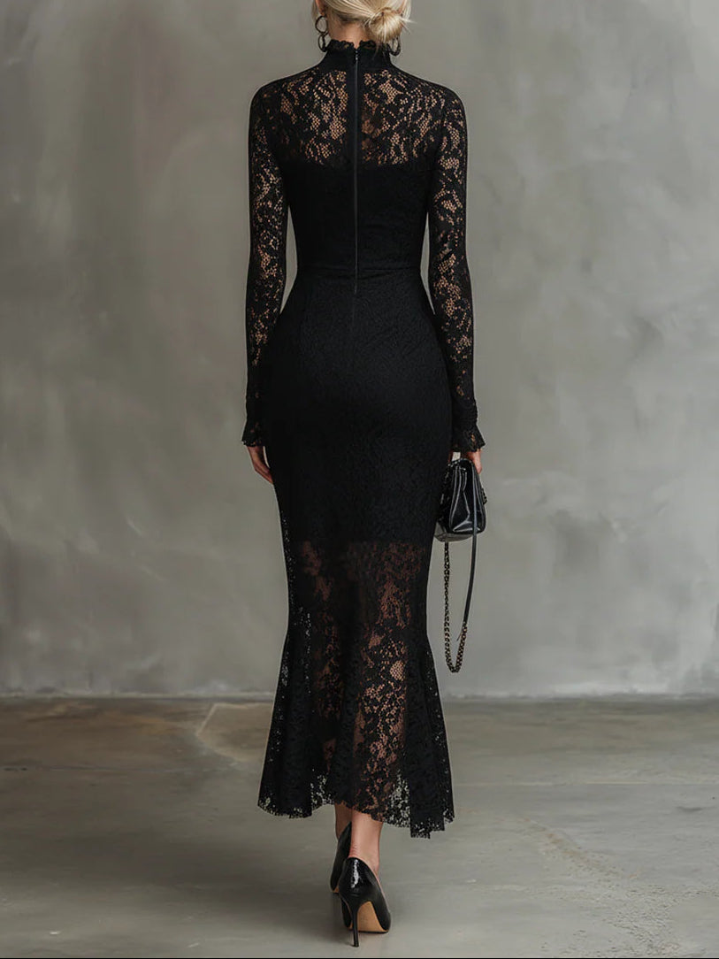 ALTHEA™ | The Black Lace Maxi Dress