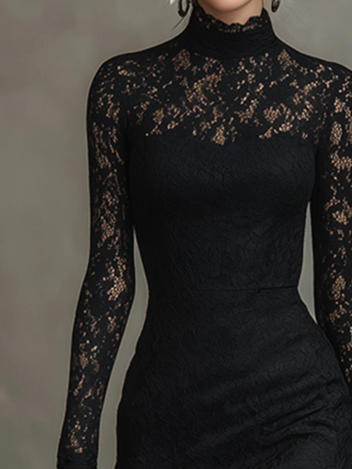 ALTHEA™ | The Black Lace Maxi Dress