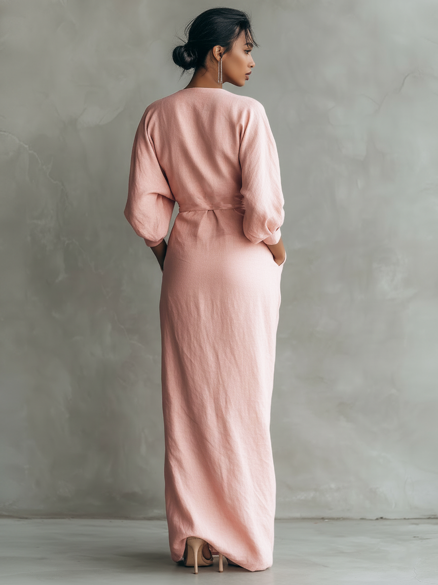 Elara | Linen Blend Maxi Dress
