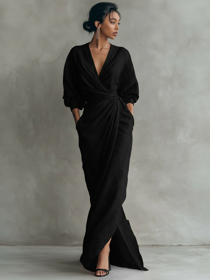 Elara | Linen Blend Maxi Dress