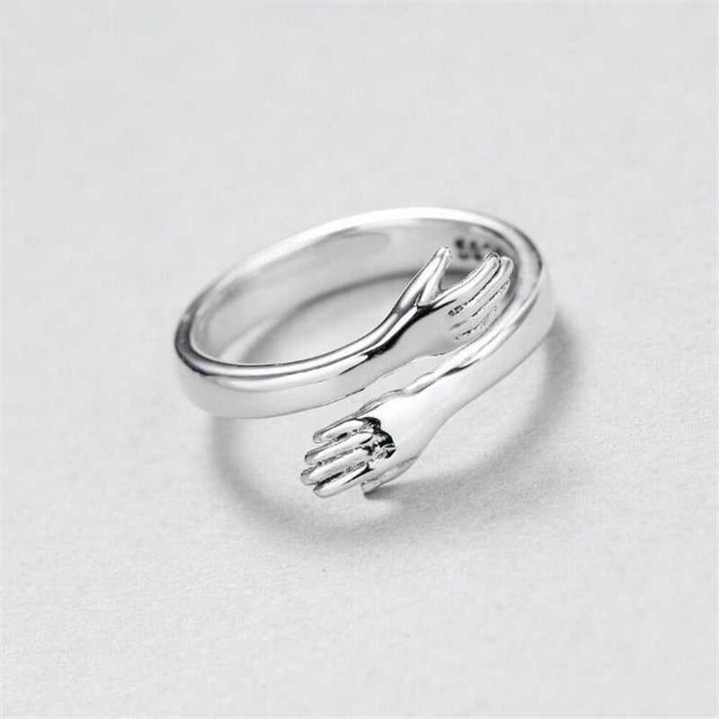 Adjustable Silver Huggie Ring
