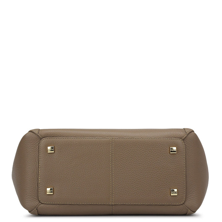 Élégance Paris - Timeless Waxed Leather Satchel