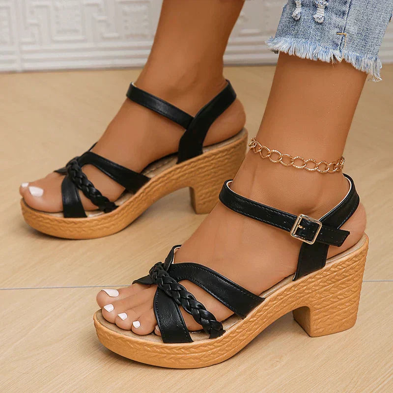 Chic Chunky-Heeled Gladiator Sandals