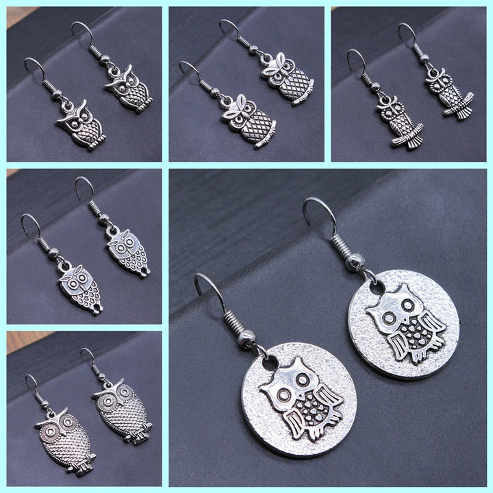 Vintage Owl Bohemian Dangle Earrings