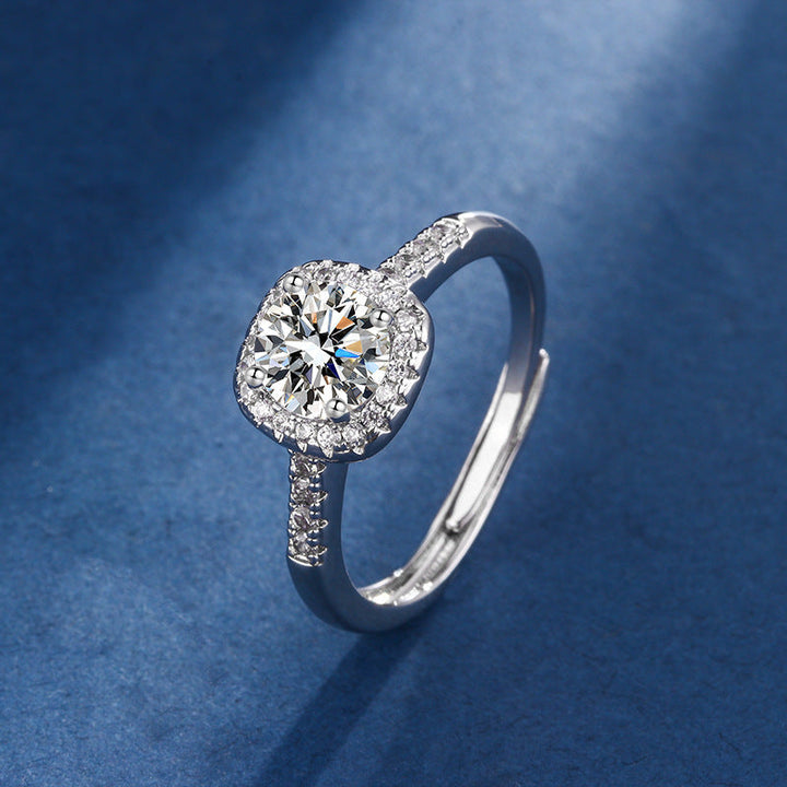 Exclusive White Gold Jewelry Set Aria Radiant Square