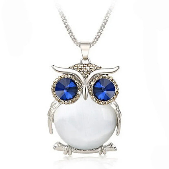Crystal Owl Pendant Necklace