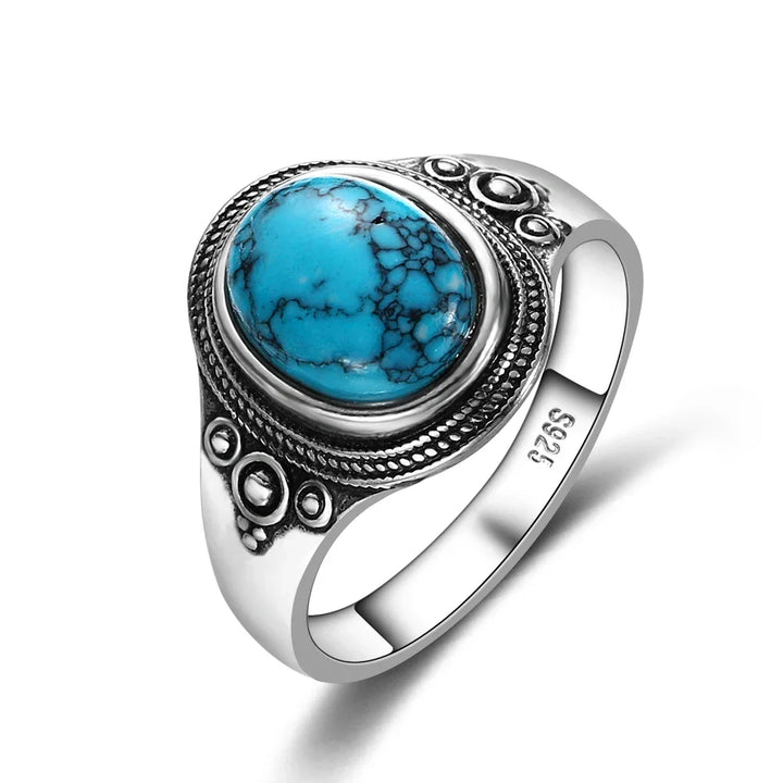 Timeless Oval Turquoise Silver Ring