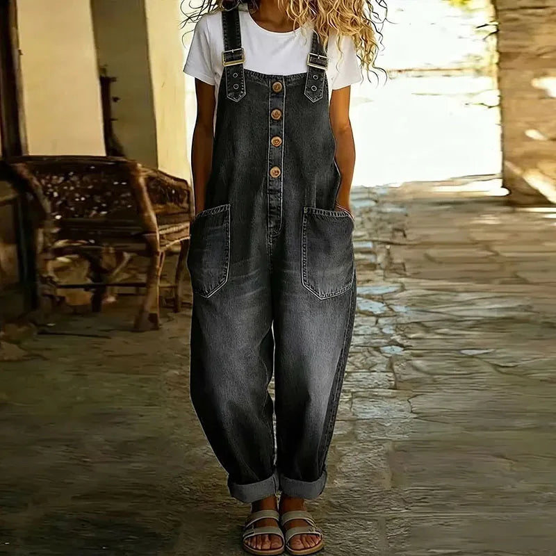 Saylor | Adjustable Soft Denim Dungarees