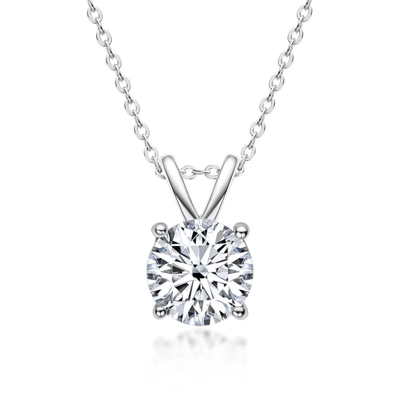 Exclusive Moissanite Diamond Necklace in Sterling Silver