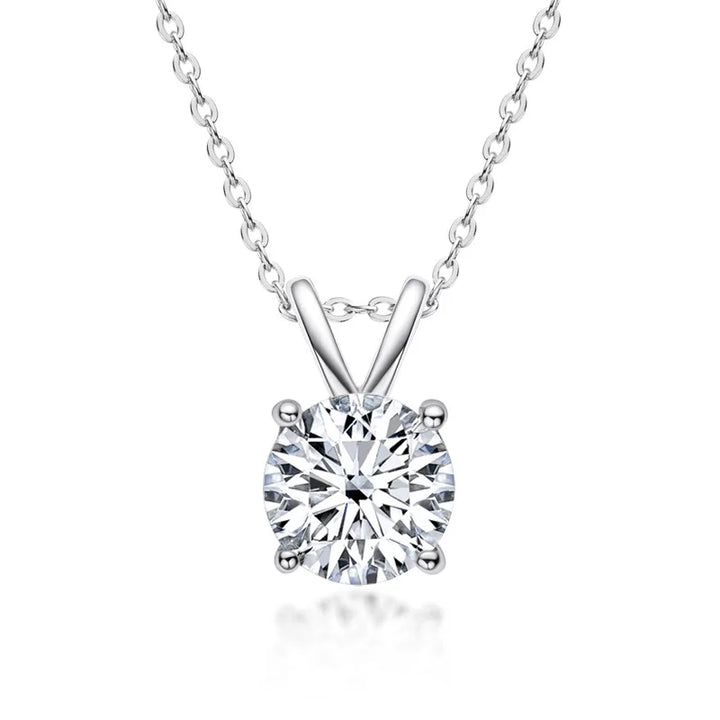 Exclusive Moissanite Diamond Necklace in Sterling Silver
