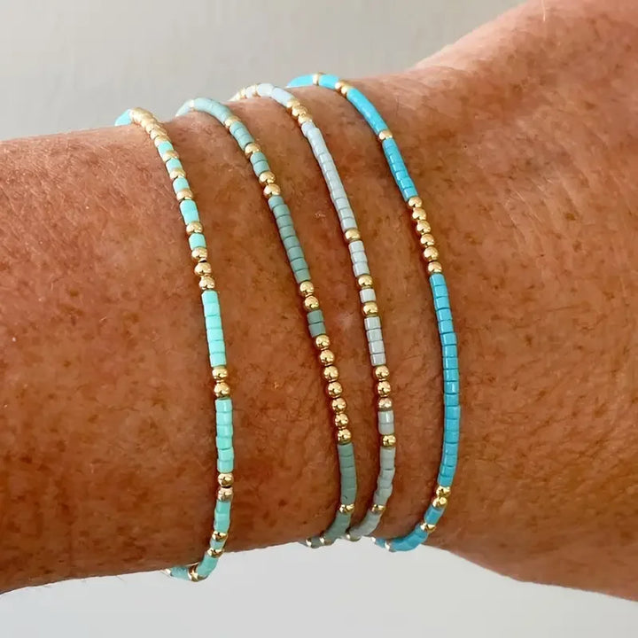 Chic Bohemian Turquoise Bead Bracelet Set