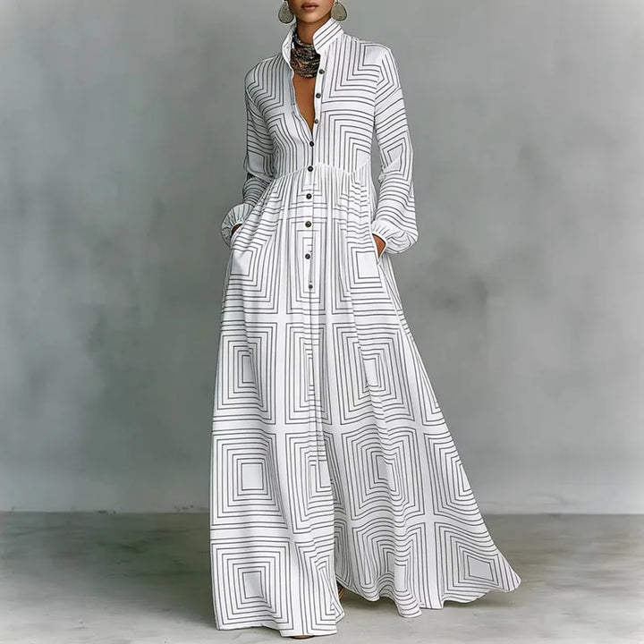 Arlena | Structured Button Maxi Dress