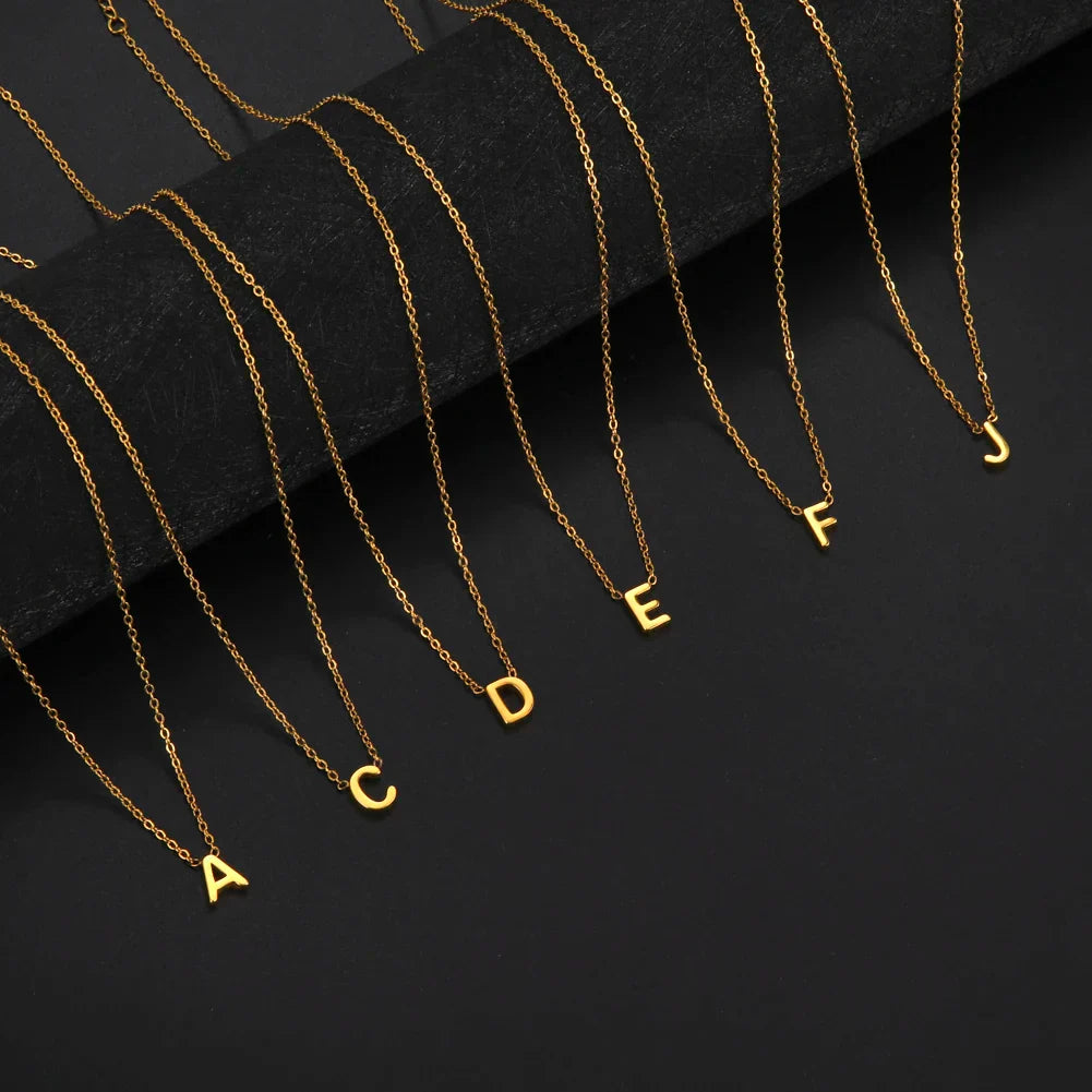 Brilliant Alphabet Pendant Necklace