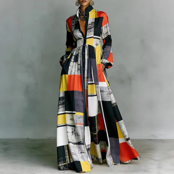 Arlena | Structured Button Maxi Dress