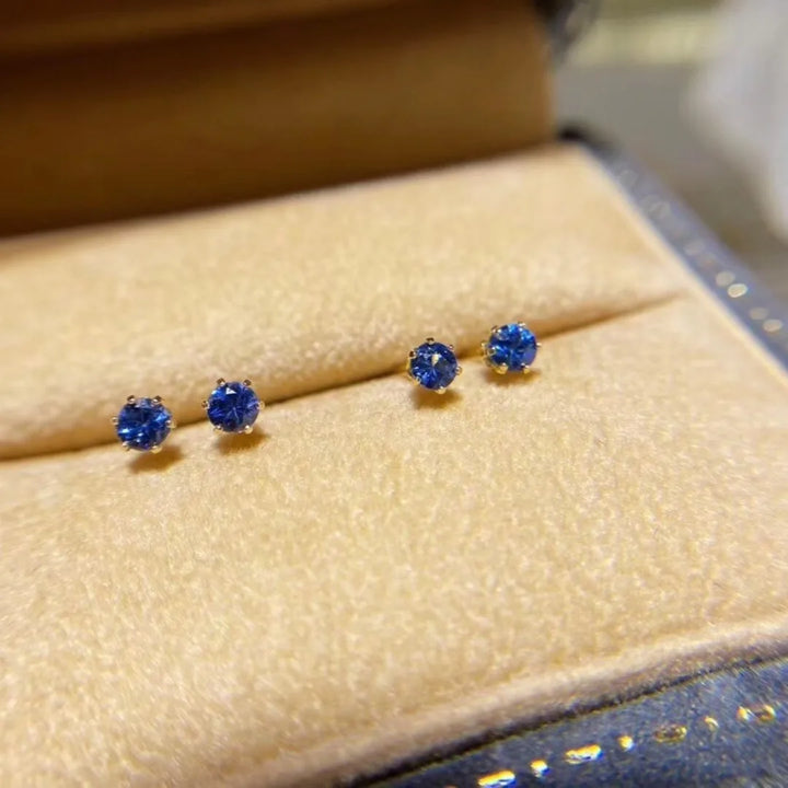 Soraya Petite Sapphire Studs