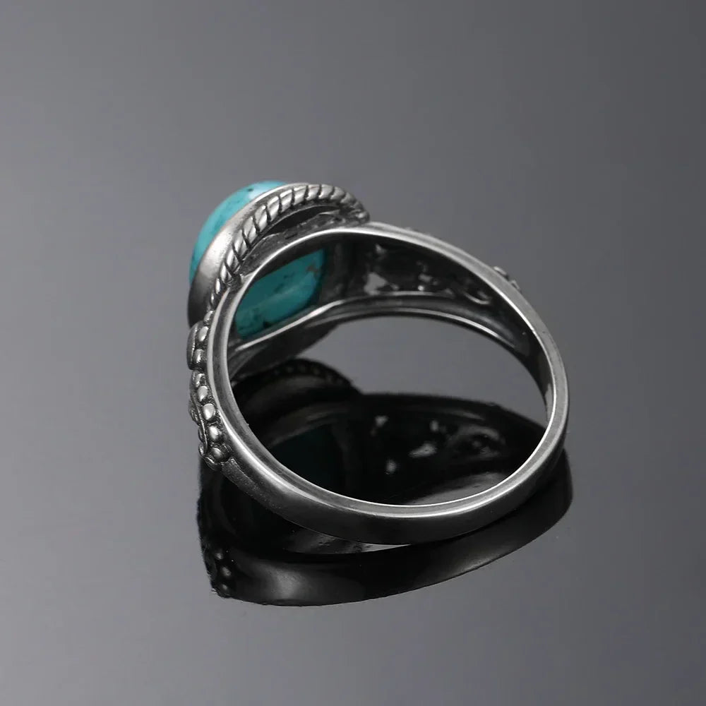 Timeless Oval Turquoise Silver Ring