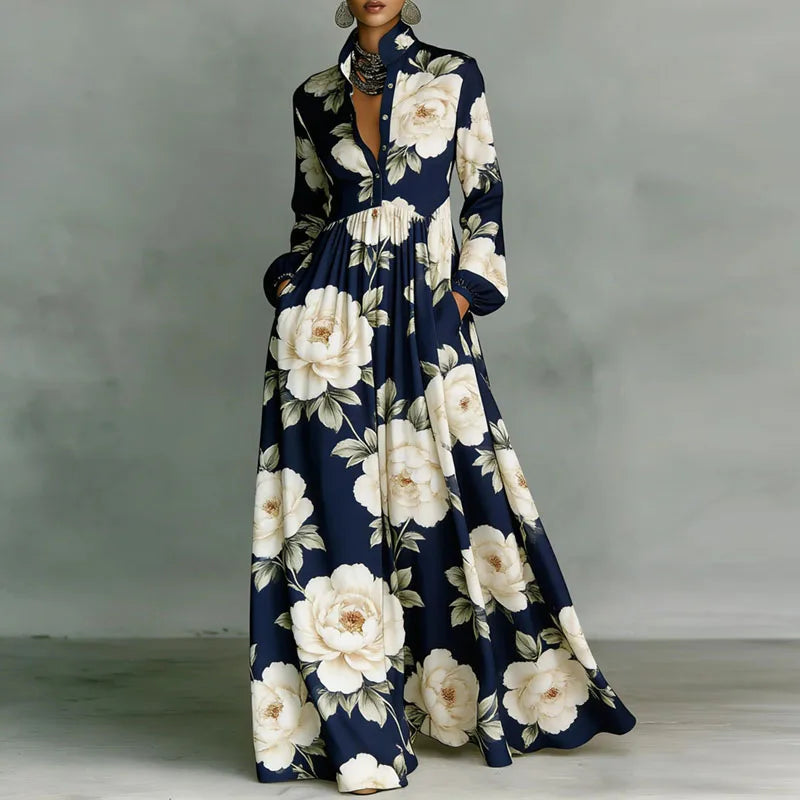 Arlena | Structured Button Maxi Dress