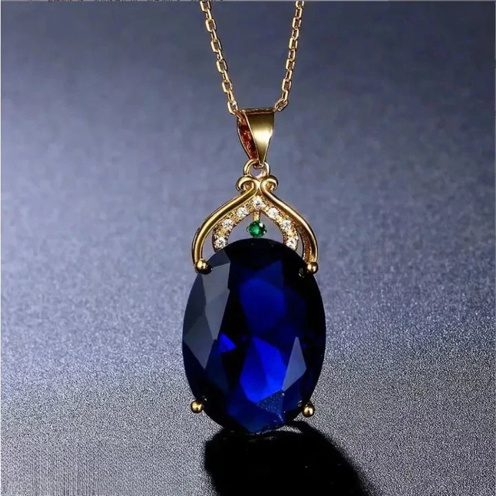 Sophisticated Crystal and Opal Pendant Necklace