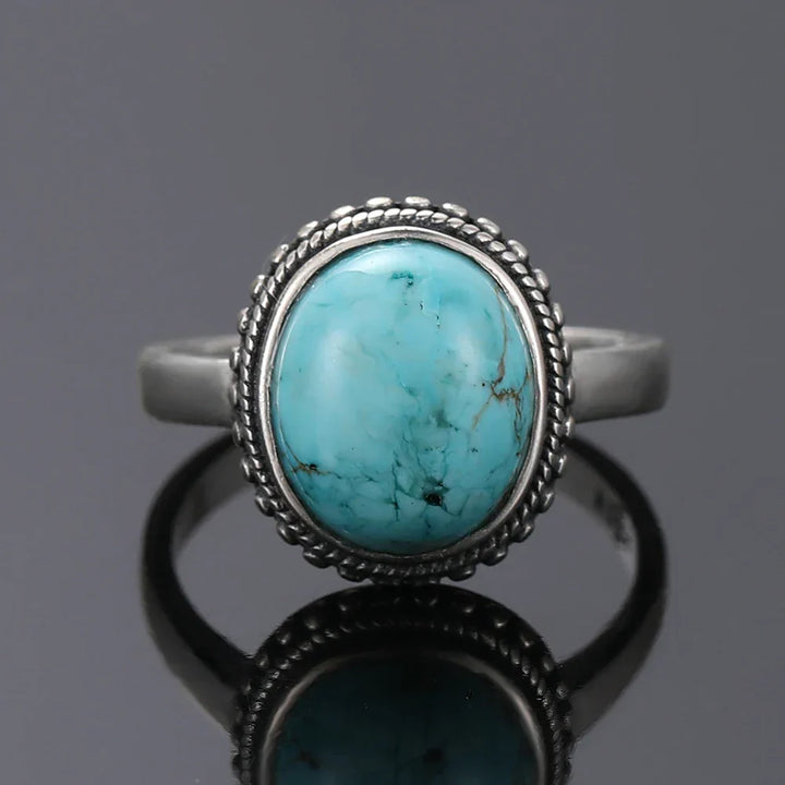 Timeless Oval Turquoise Silver Ring