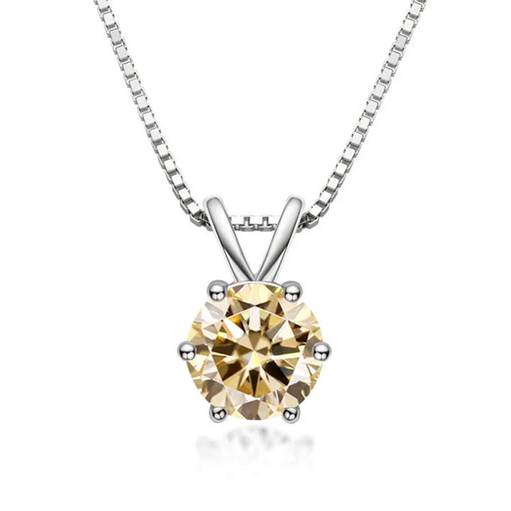 Elegant Solitaire Necklace in Moissanite