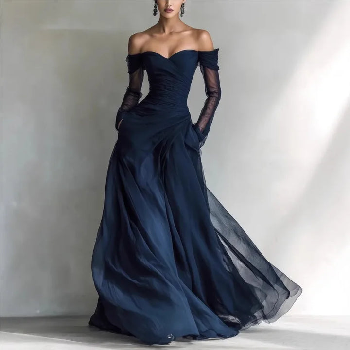 Elaris | Elegant Off-Shoulder Maxi Dress