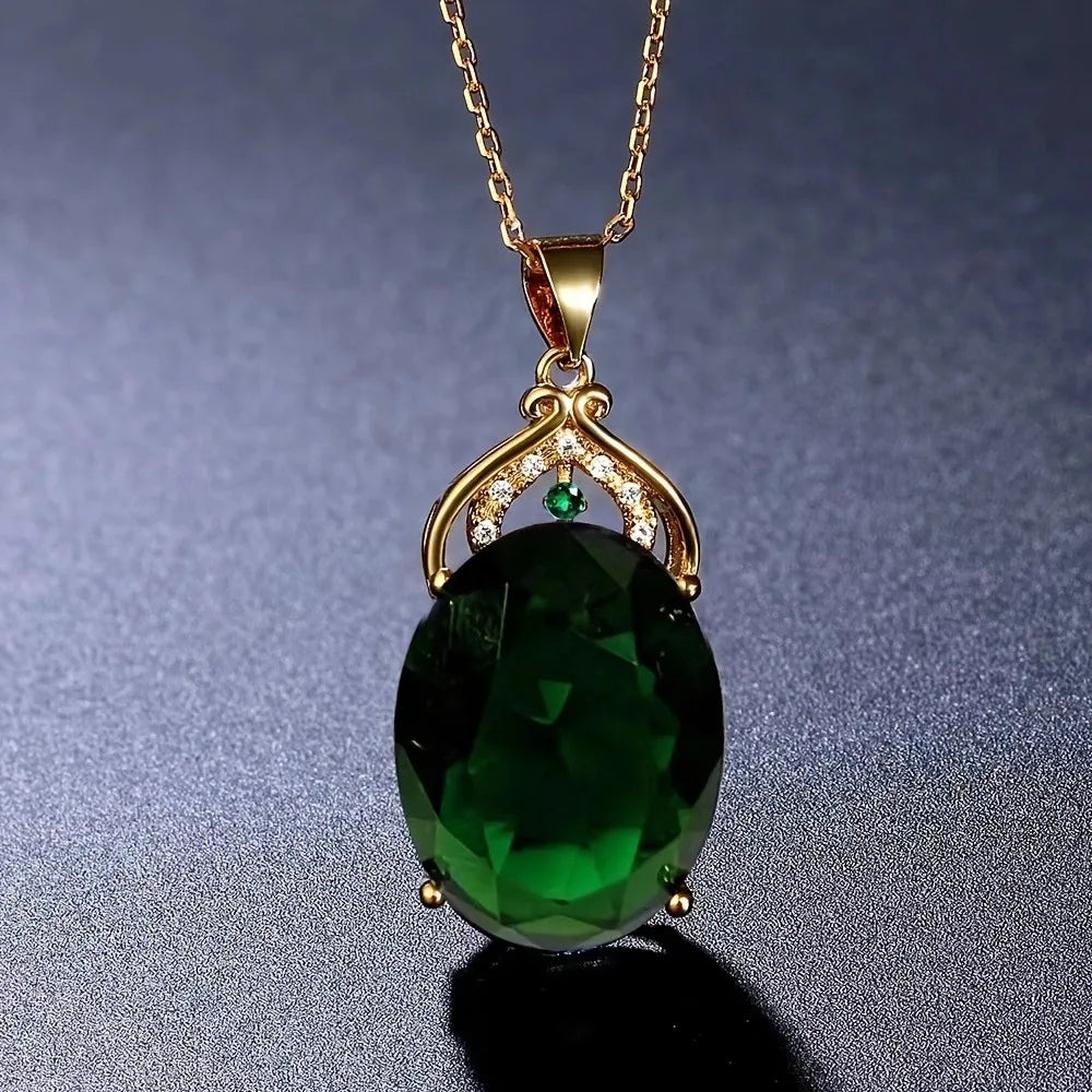 Sophisticated Crystal and Opal Pendant Necklace