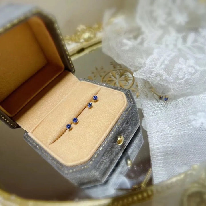 Soraya Petite Sapphire Studs