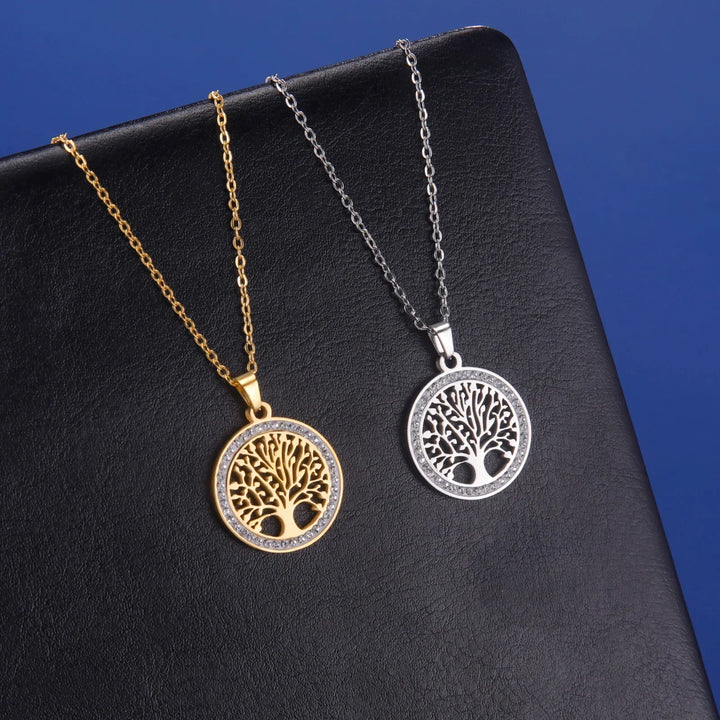 Brilliant Round Tree of Life Pendant