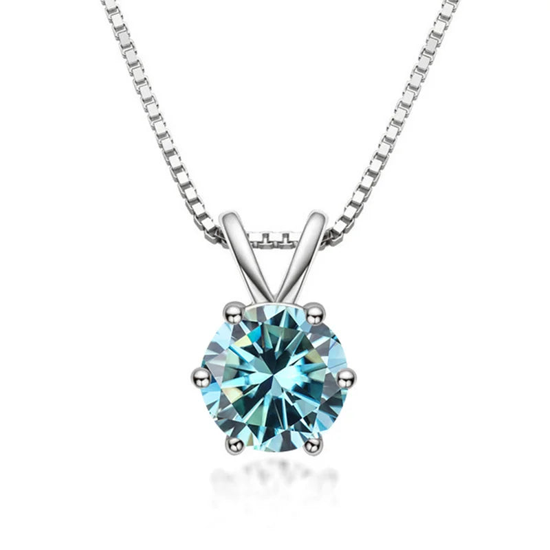 Elegant Solitaire Necklace in Moissanite