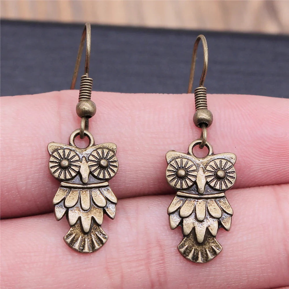 Vintage Owl Bohemian Dangle Earrings