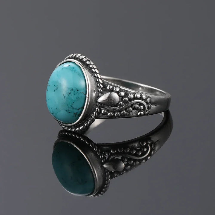 Timeless Oval Turquoise Silver Ring