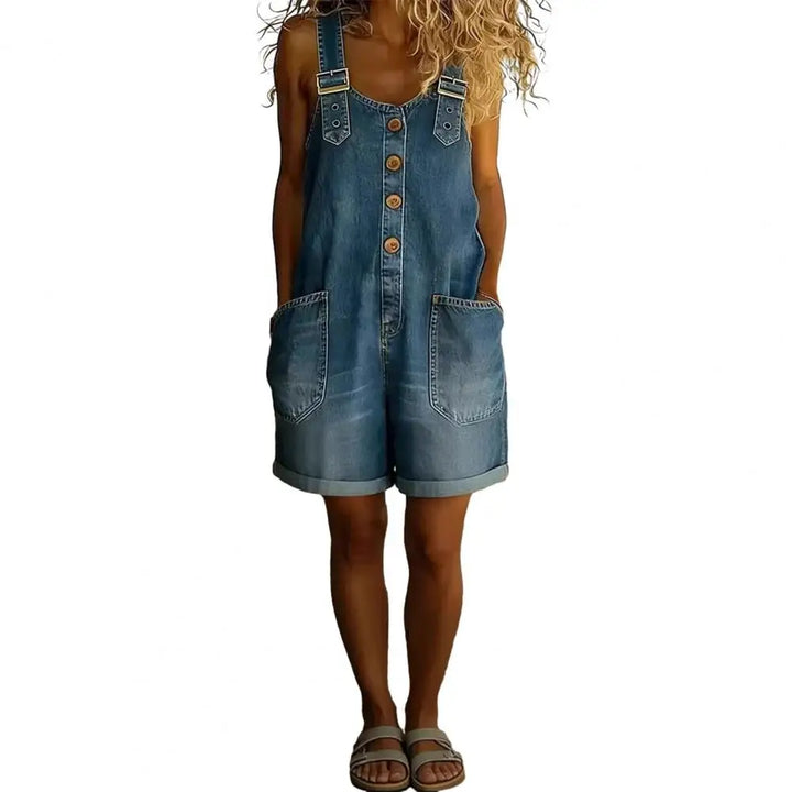 Saylor | Soft Denim Short Dungarees