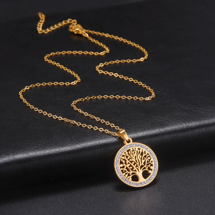 Brilliant Round Tree of Life Pendant