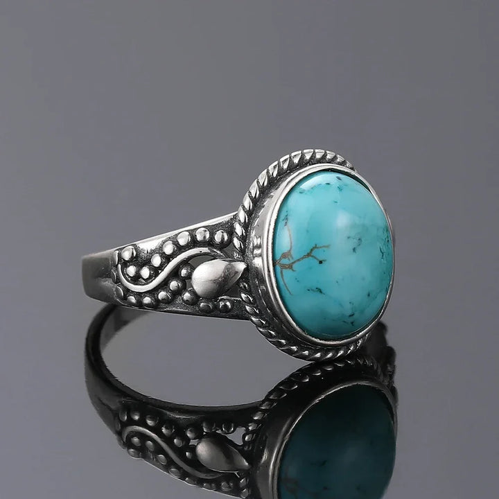 Timeless Oval Turquoise Silver Ring