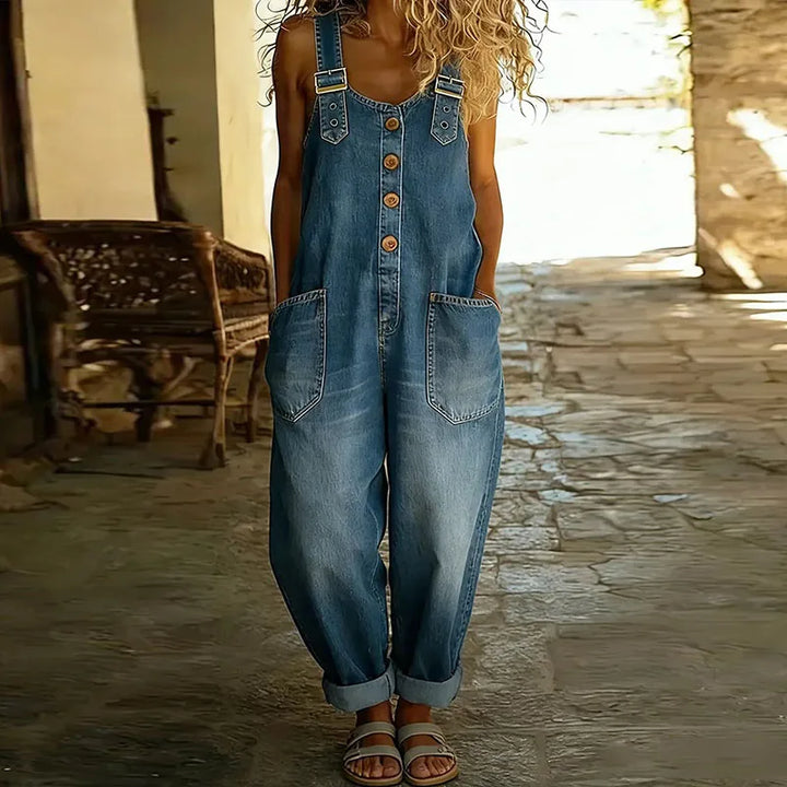 Saylor | Adjustable Soft Denim Dungarees