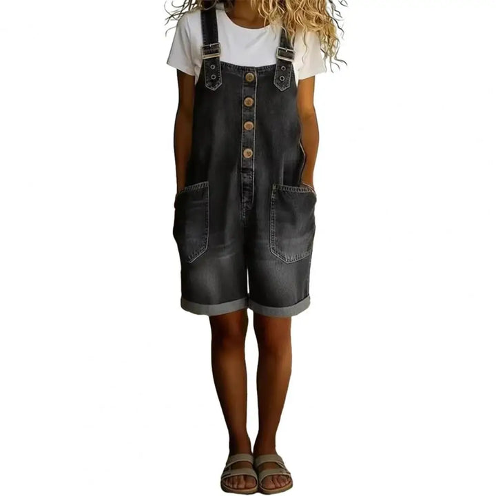 Saylor | Soft Denim Short Dungarees