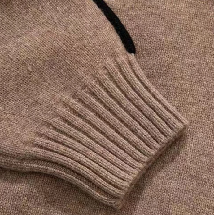 MARIEL | STRIPED TURTLENECK KNIT SWEATER