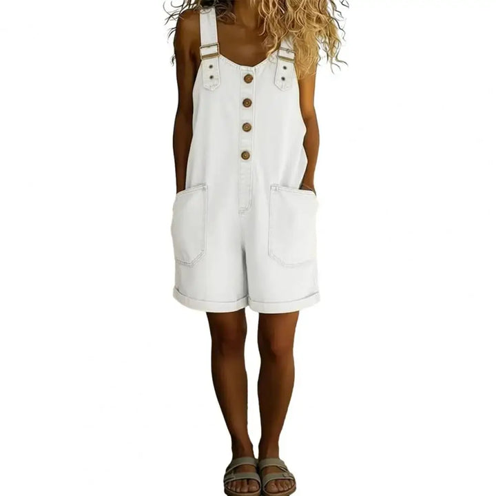 Saylor | Soft Denim Short Dungarees