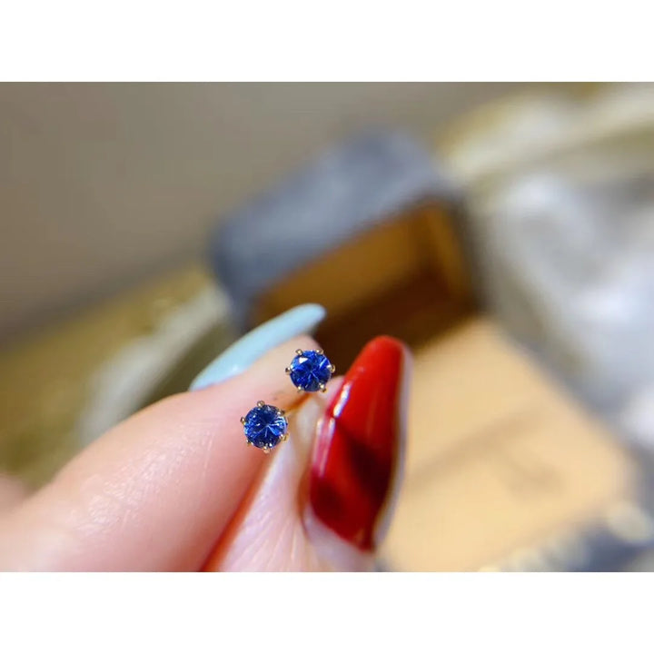 Soraya Petite Sapphire Studs