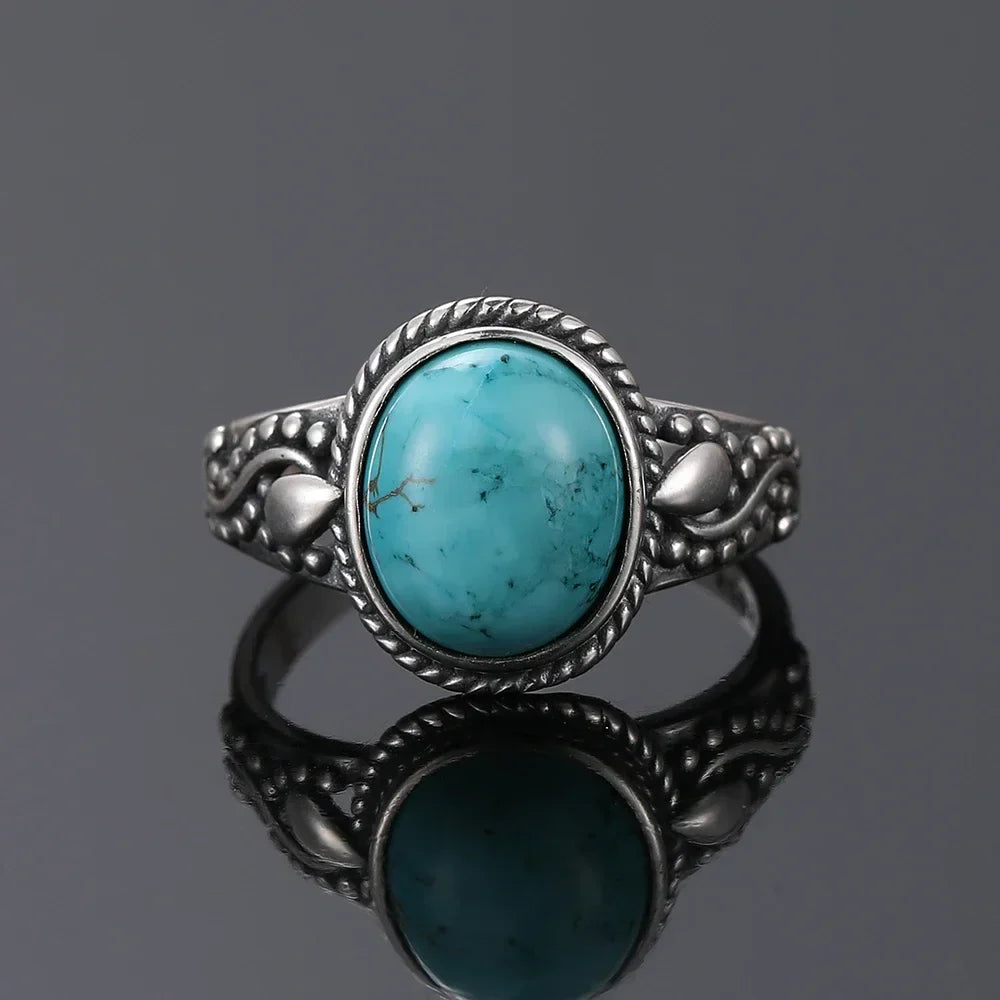 Timeless Oval Turquoise Silver Ring