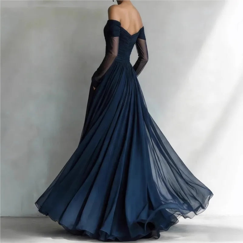Elaris | Elegant Off-Shoulder Maxi Dress